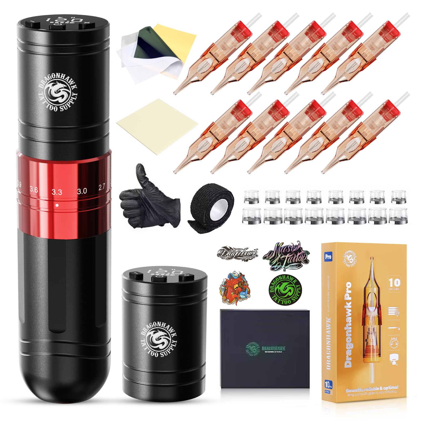 Amazon.com: Dragonhawk Wireless Tattoo Gun Kit – A2 Rotary Pen
